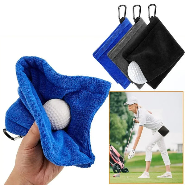 Premium Microfiber Golf Ball Cleaning Towel – Compact, Ultra-Absorbent & Portable