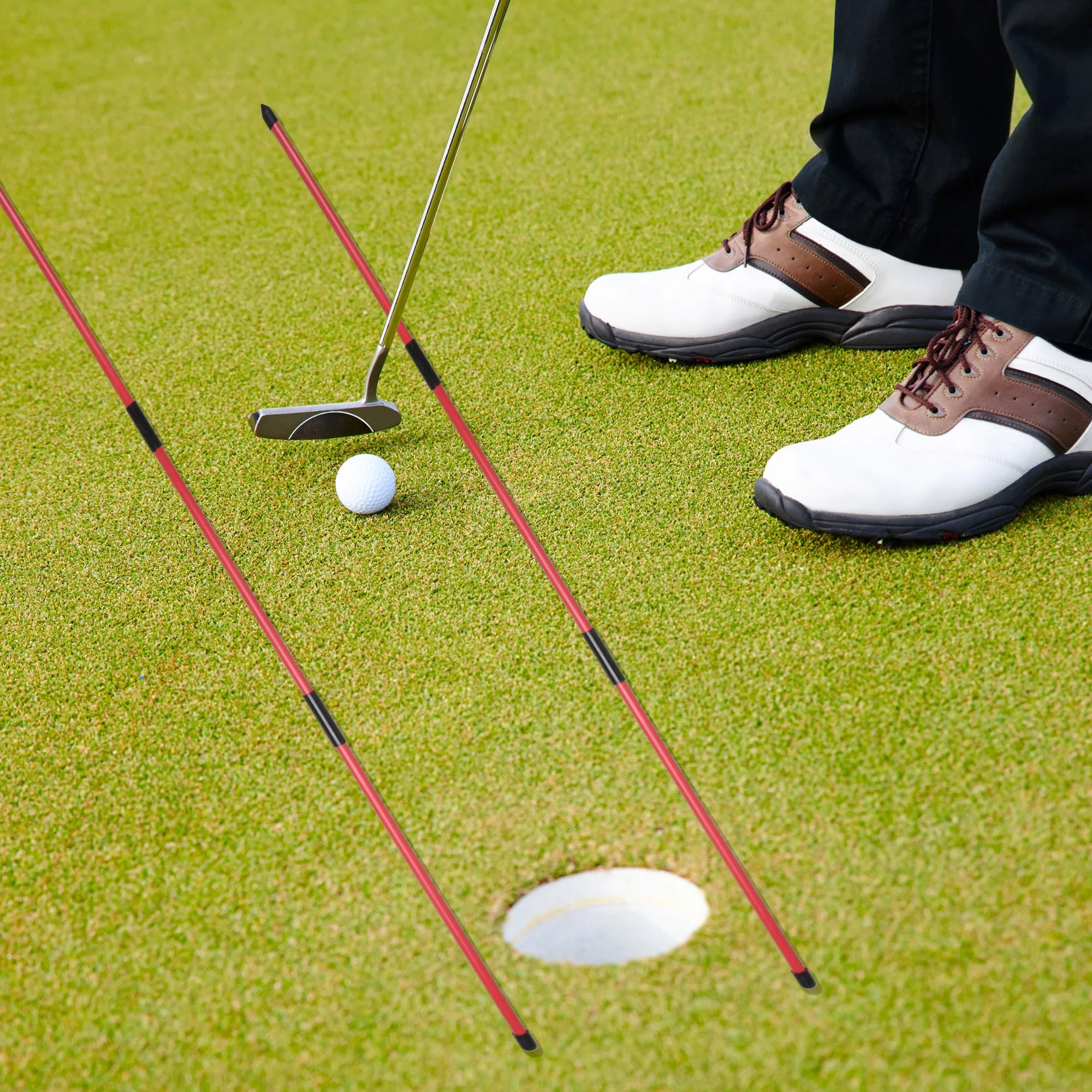 BridgeLinks Golf Alignment Sticks – Swing Path & Setup Trainer (2 Pack)