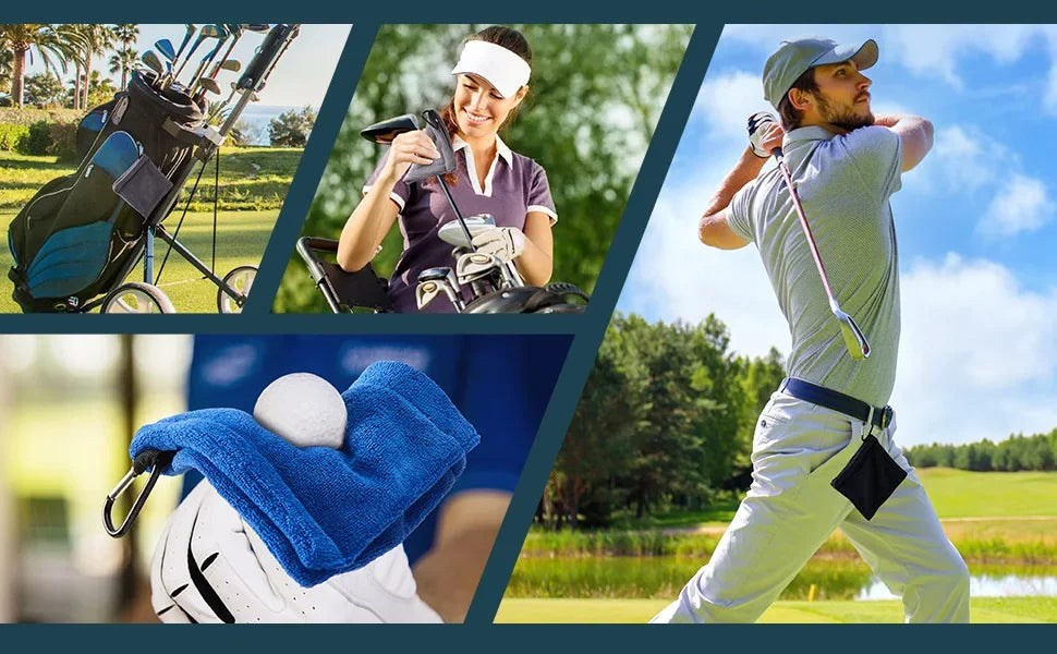 Premium Microfiber Golf Ball Cleaning Towel – Compact, Ultra-Absorbent & Portable