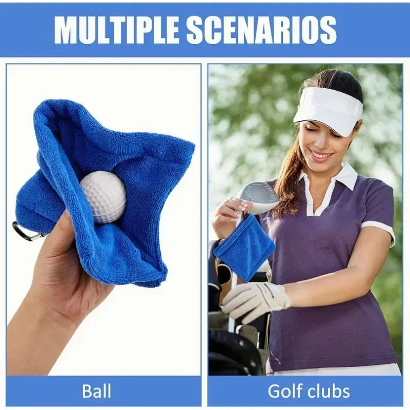 Premium Microfiber Golf Ball Cleaning Towel – Compact, Ultra-Absorbent & Portable