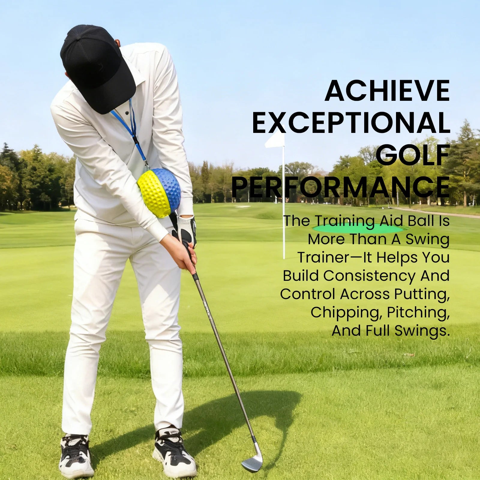 BridgeLinks Smart Ball Swing Trainer – Golf Arm Connection Training Aid