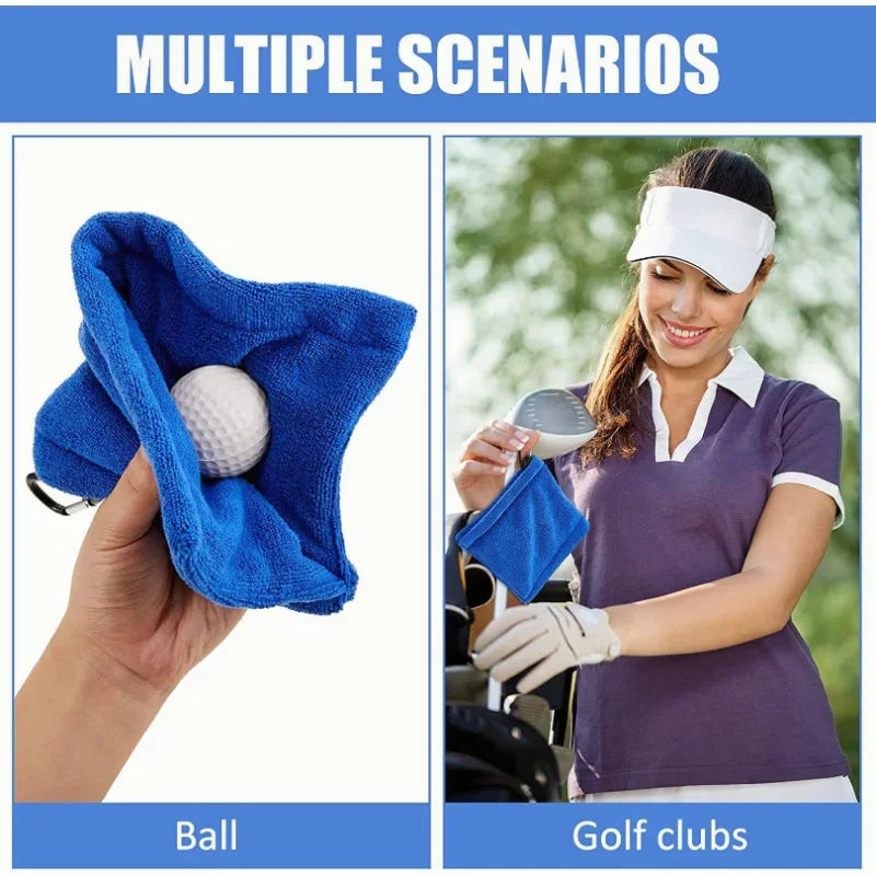 Premium Microfiber Golf Ball Cleaning Towel – Compact, Ultra-Absorbent & Portable