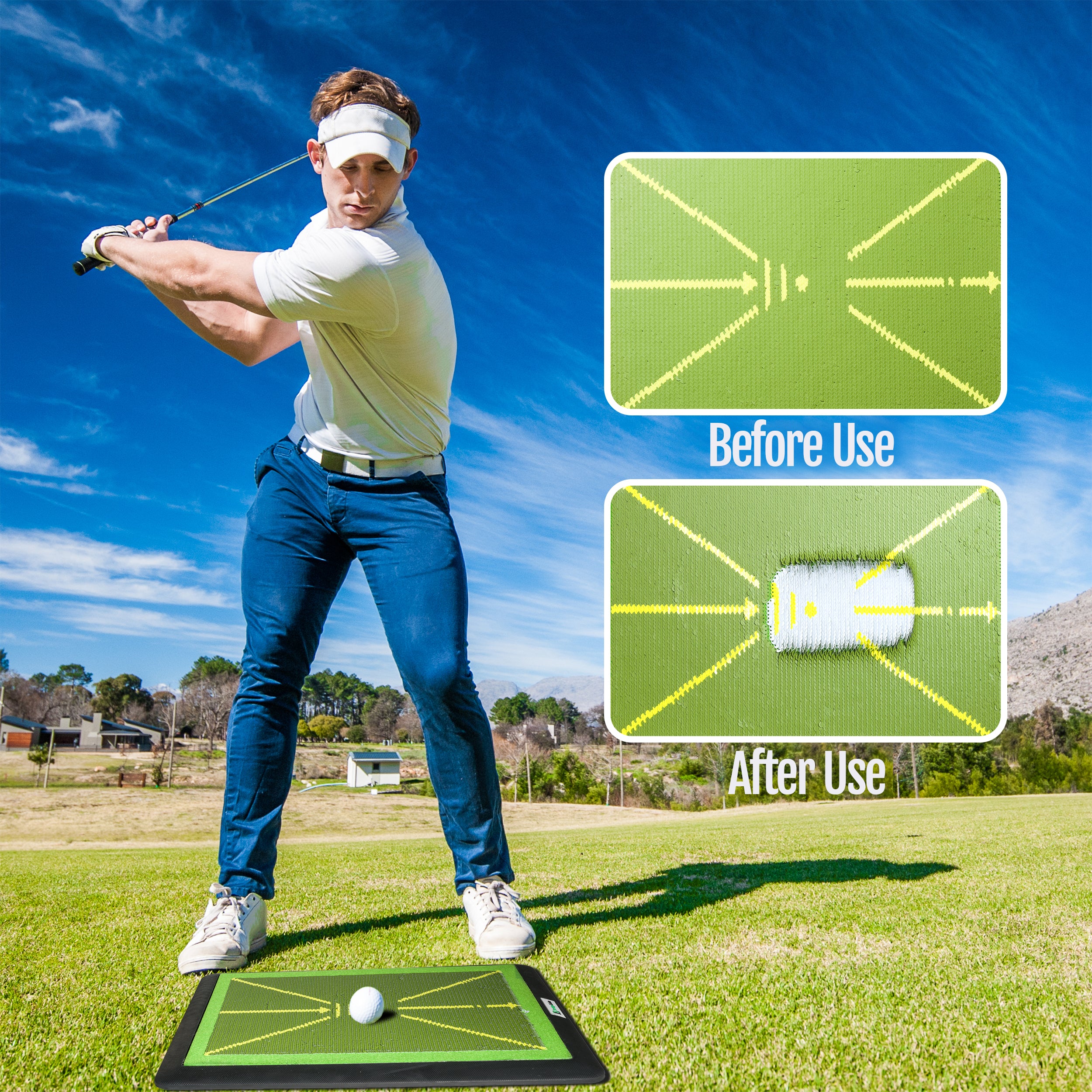 Golf Trace Strike Pad - Immediate Feedback anywhere you can swing a golf club!