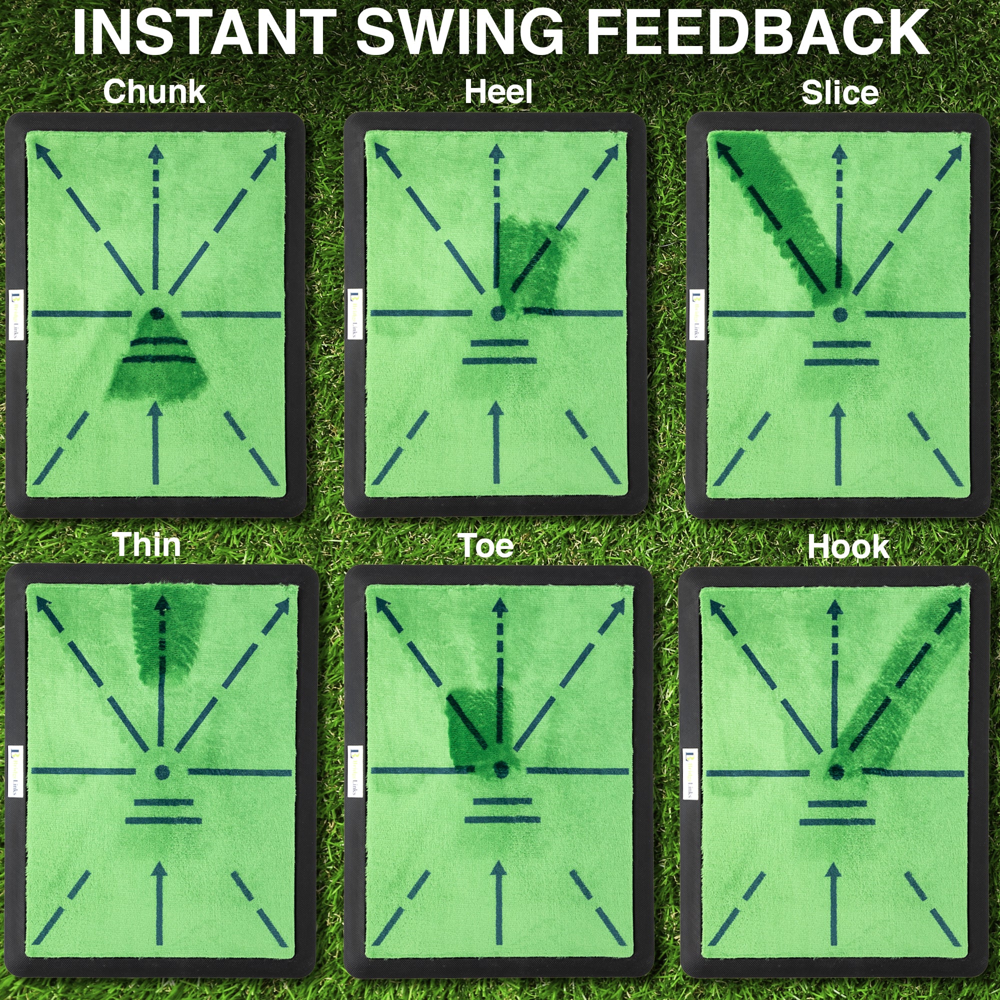 Pathfinder Hitting Mat-Golf Training Mat for Swing Path Feedback, Advanced Guides and Rubber Backing for Stability, Ideal for Hitting, Chipping, and Swing Path Detection, Extra Replaceable Mat