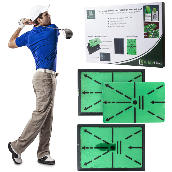 Pathfinder Hitting Golf Mat, Golf Swing Feedback Pad with Real-Time Visualization, Instant Swing Mastery Training Mat, Durable Golf Training Mat with Instant Swing Feedback, Extra Replaceable Mat